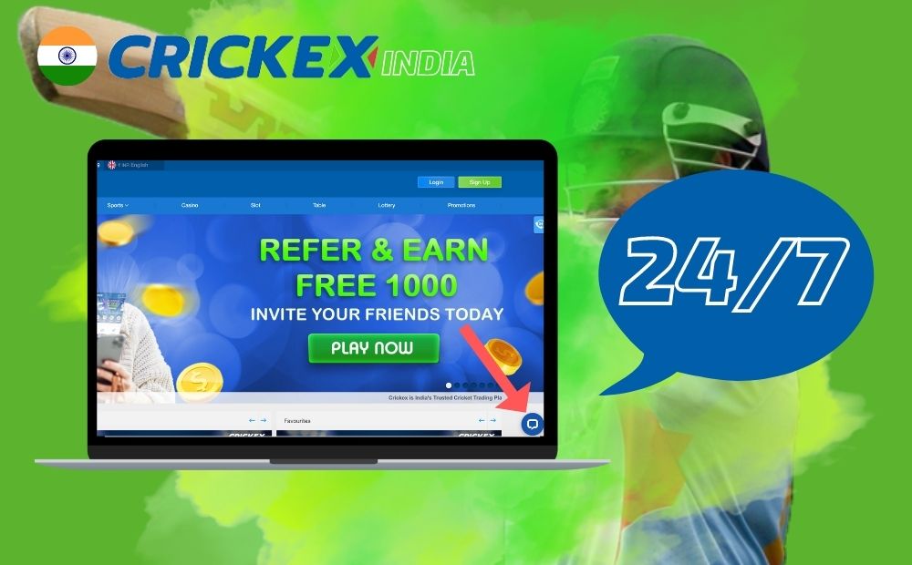 Crickex betting site contact support instruction for Indian bettors
