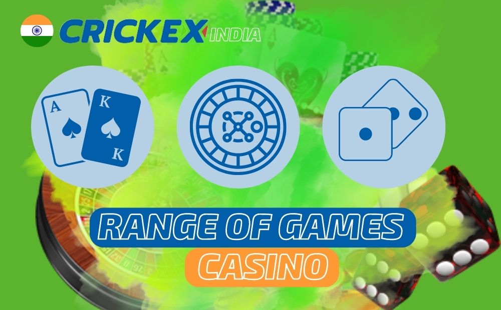 Crickex India online casino games overview